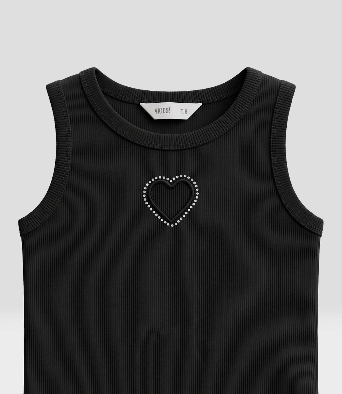 Polera niña crop top 2 años / Negro