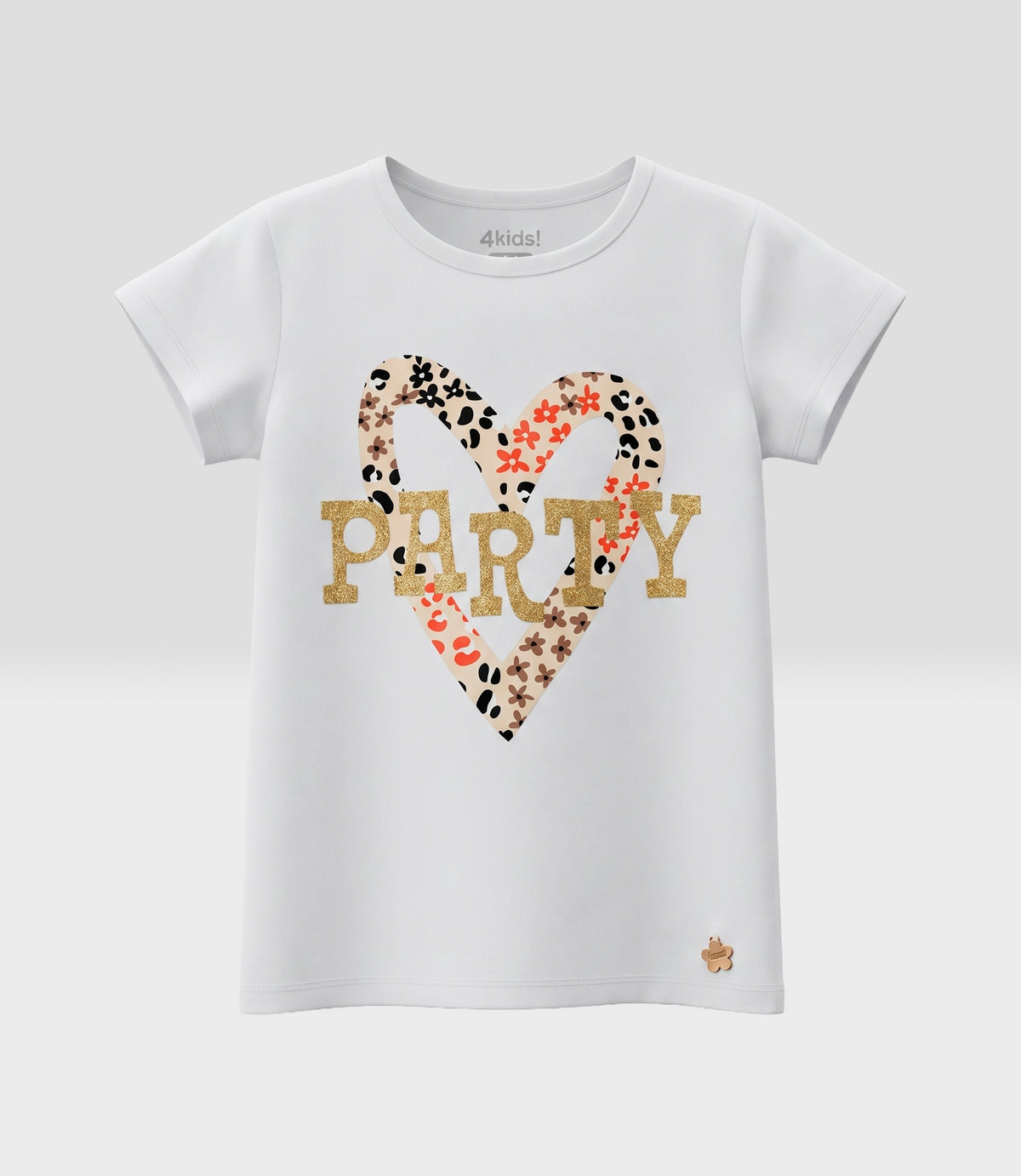 Polera niña animal print 2 años / Blanco