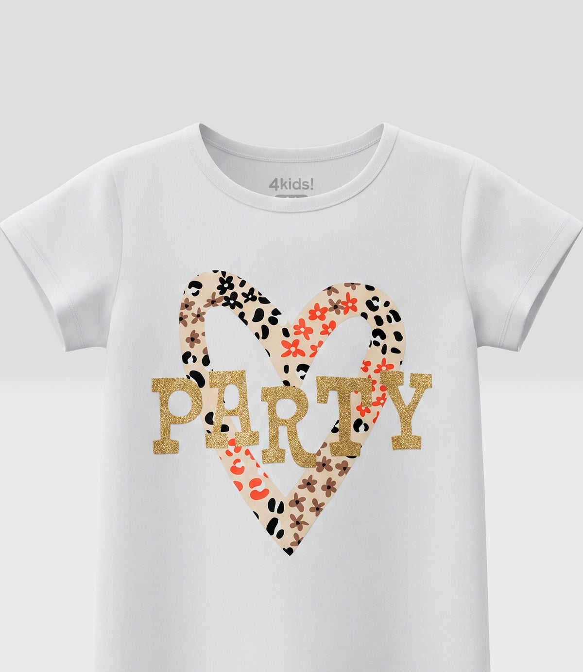 Polera niña animal print 2 años / Blanco