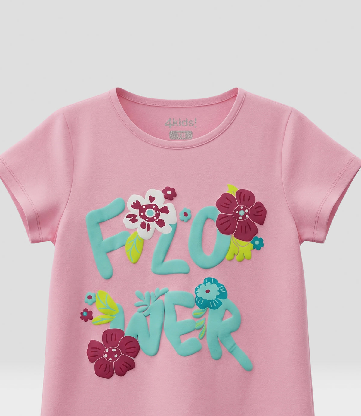 Polera niña flower 2 años / Palo Rosa