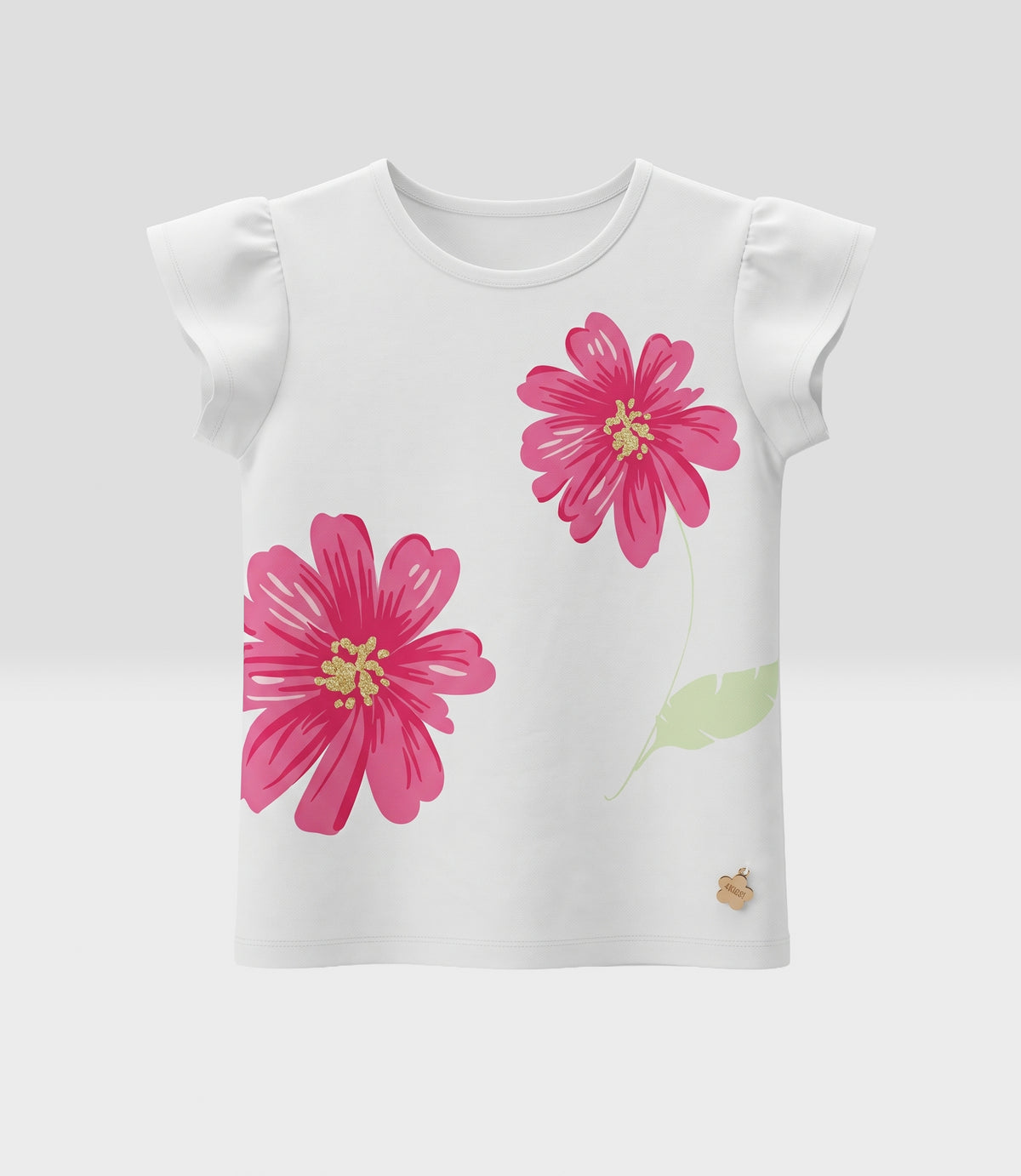 Polera niña flores 2 años / Crudo