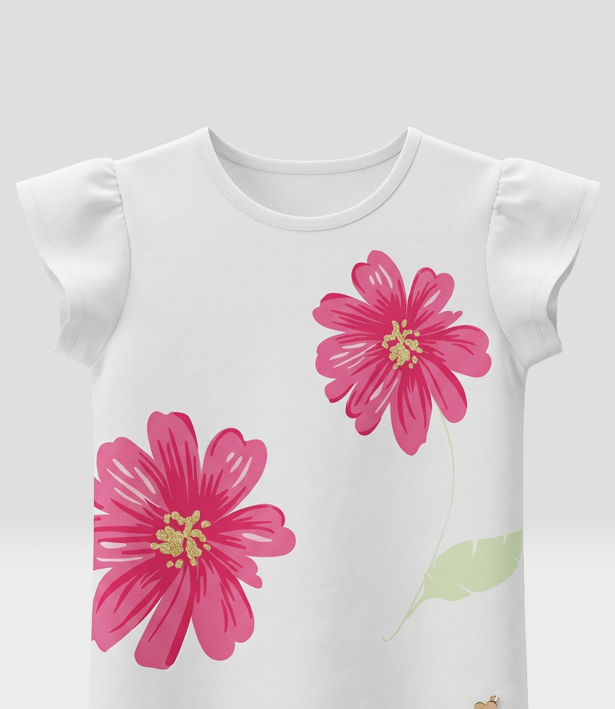 Polera niña flores 2 años / Crudo