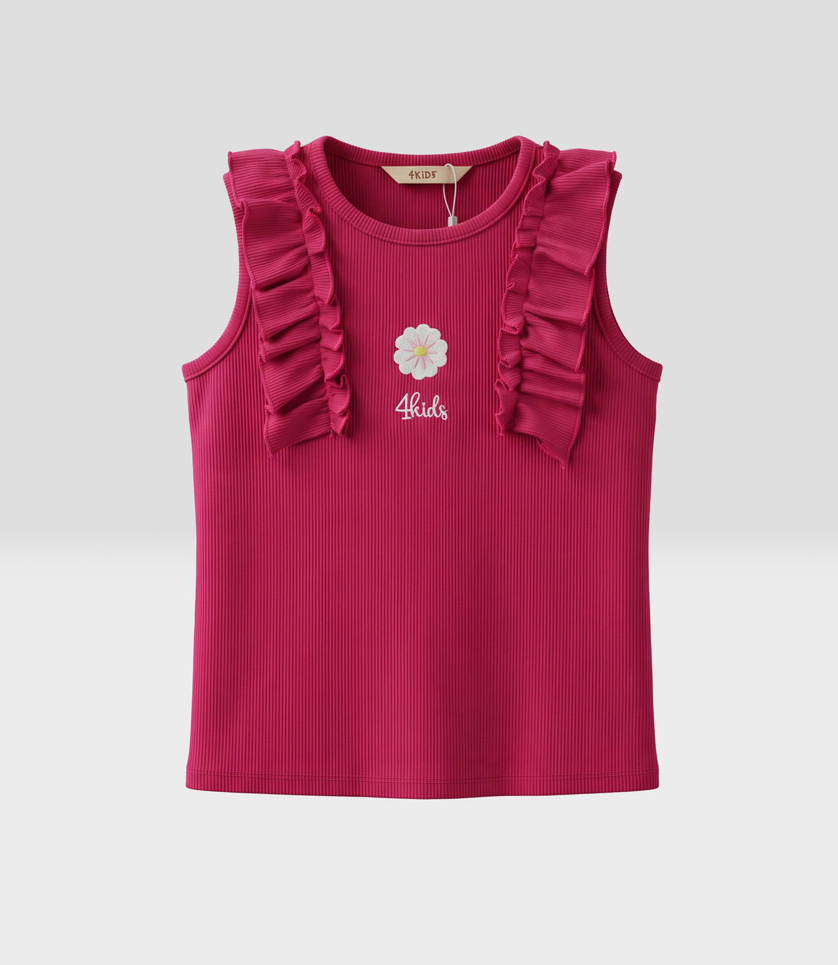 Polera niña con vuelos 2 años / Fucsia