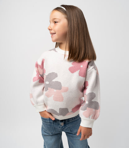 Chaleco niña con flores