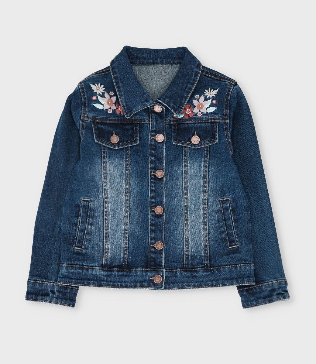 Chaqueta niña denim 2 años / Celeste
