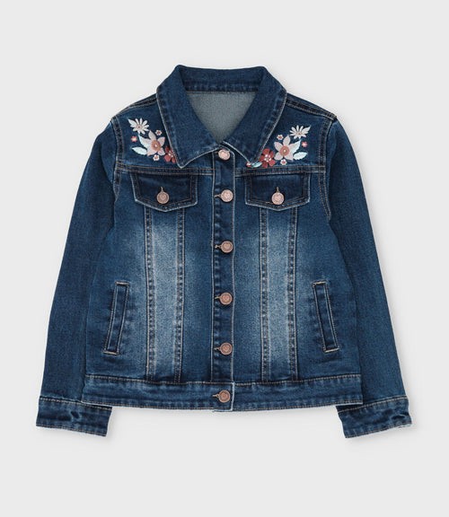 Chaqueta niña denim 2 años / Celeste