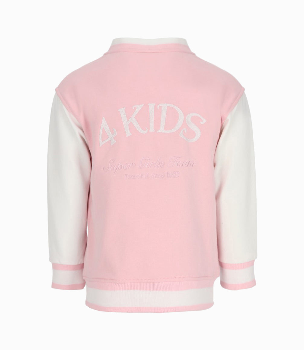Chaqueta niña universitaria 2 años / Rosado