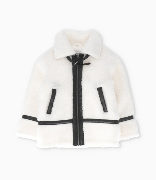 Chaqueta niña aviadora 2 años / Crudo