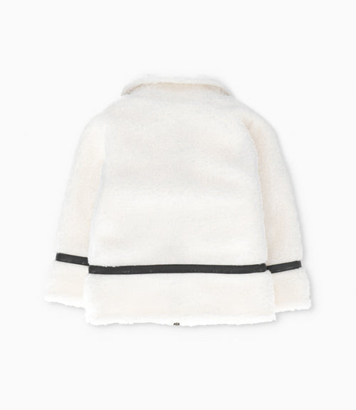 Chaqueta niña aviadora 2 años / Crudo