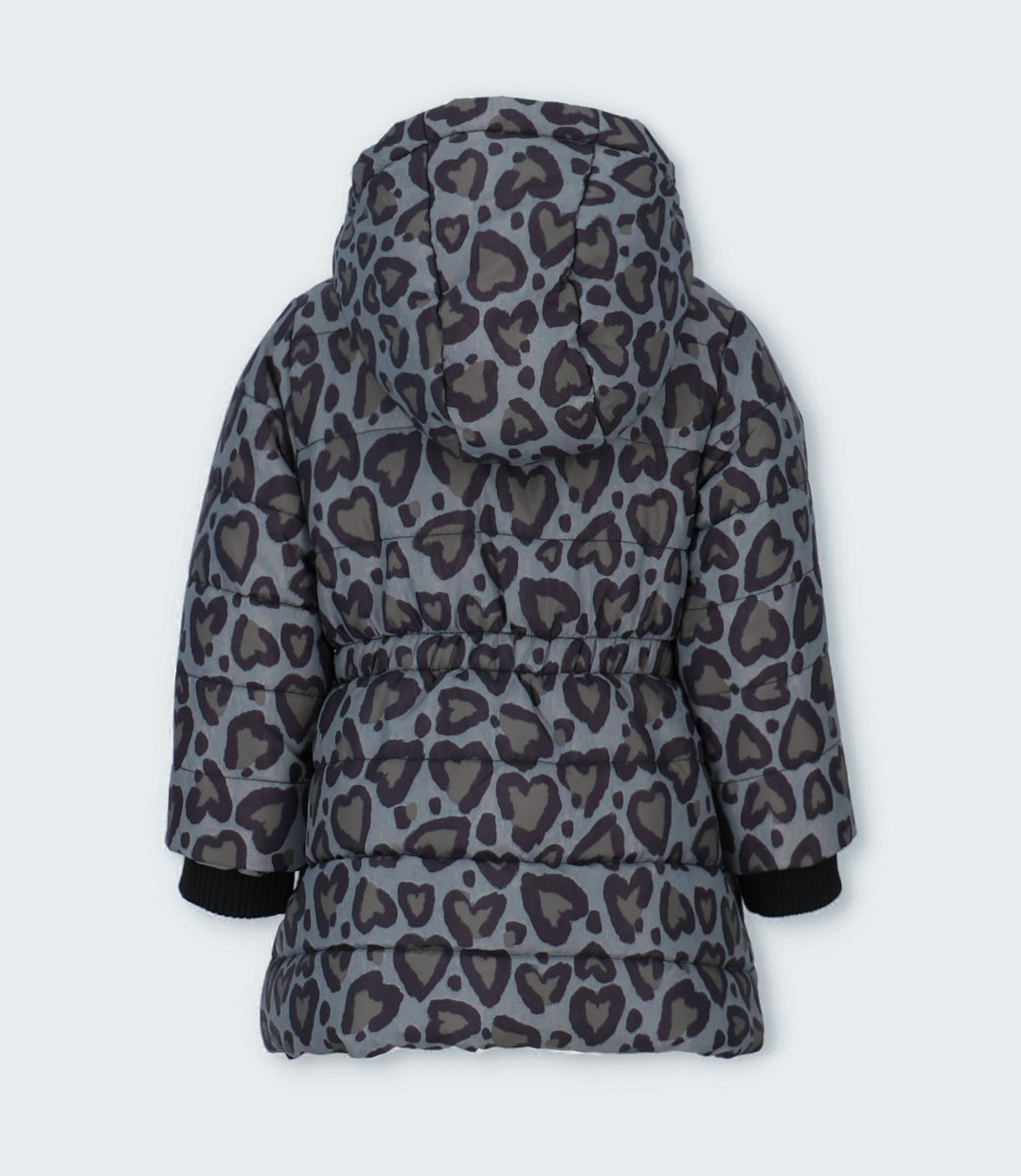 Parka niña corazones 2 años / Negro