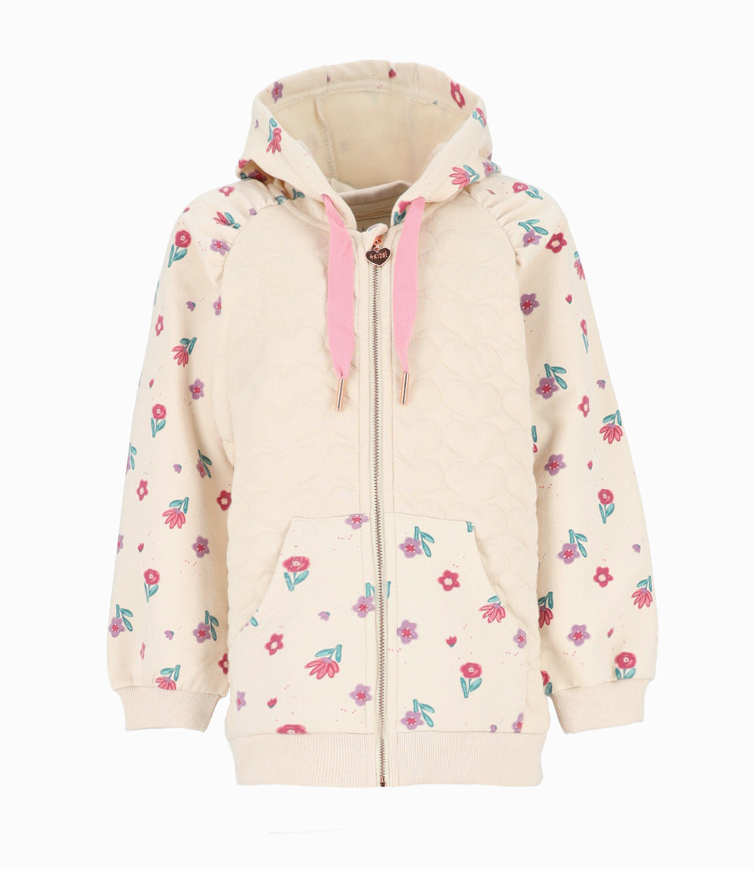 Polerón niña con flores 2 años / Beige