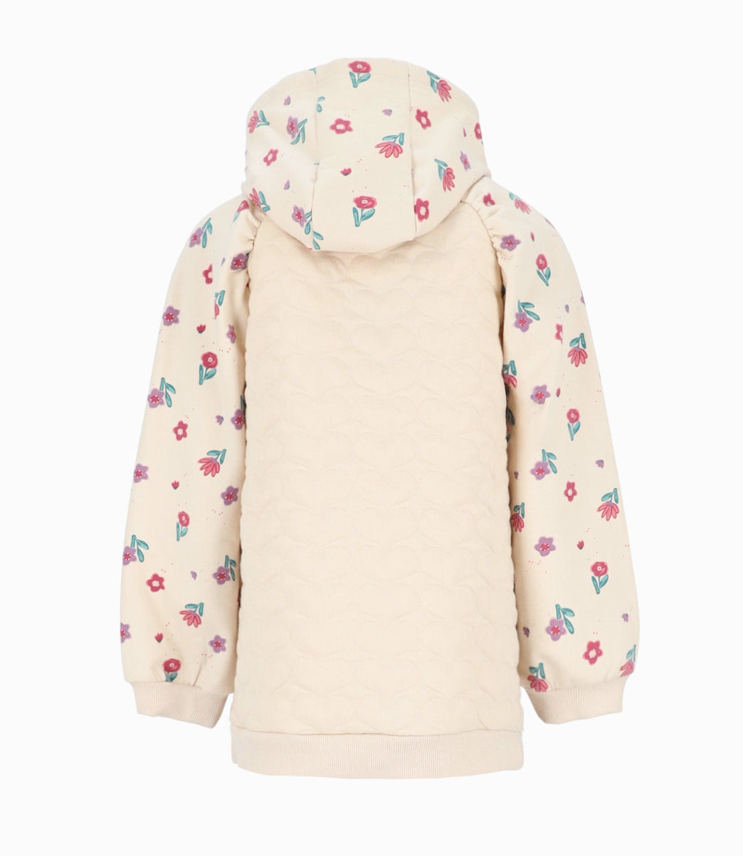 Polerón niña con flores 2 años / Beige