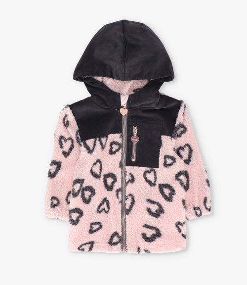 Polerón niña corazones 2 años / Rosado