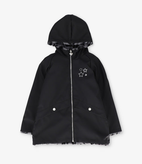 Abrigo niña repelente al agua 2 años / Negro