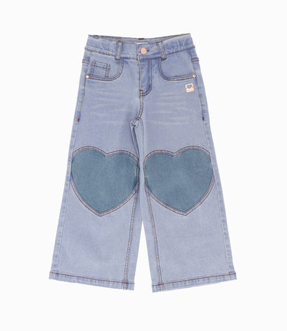 Jeans niña con corazón