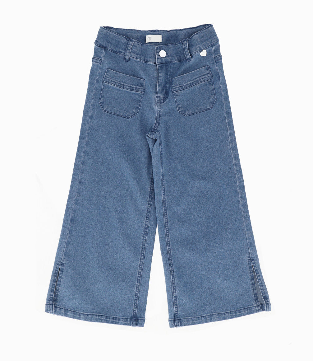 Jeans niña wide leg 2 años / Azul Marino