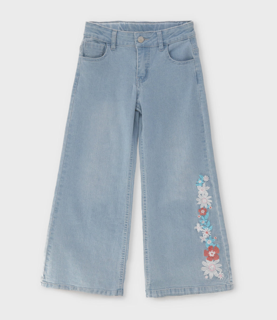 Jeans niña flare 2 años / Celeste
