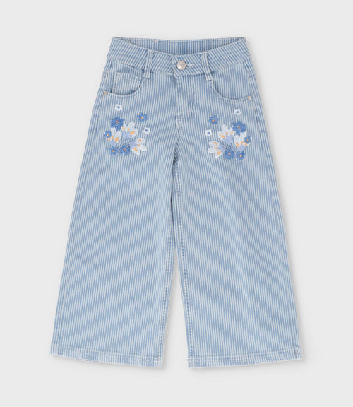 Jeans niña con rayas 2 años / Azul Marino