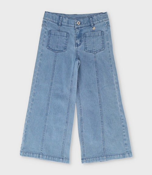 Jeans niña con bolsillos 2 años / Celeste