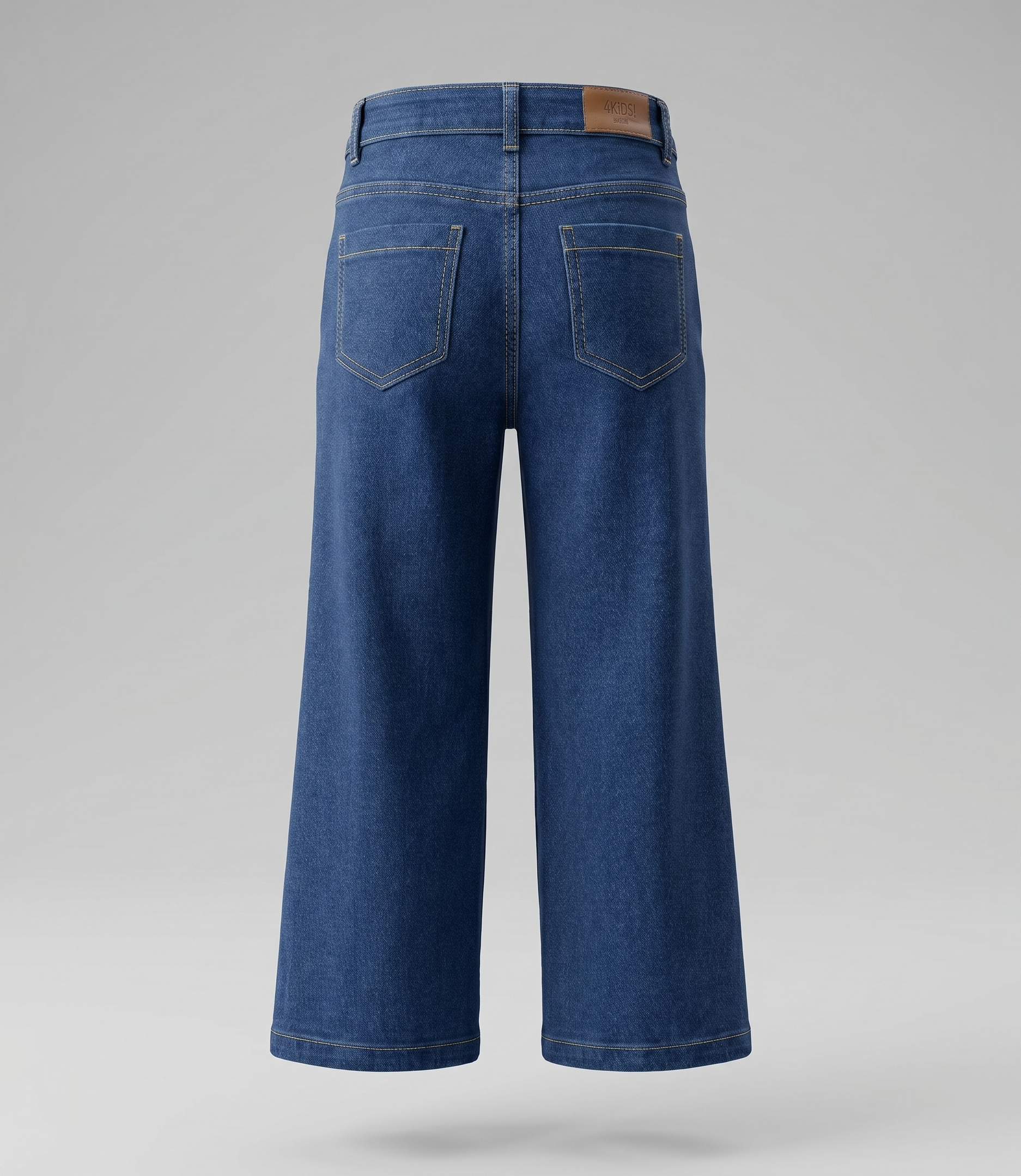 Jeans niña con flores bordadas 2 años / Azul Marino