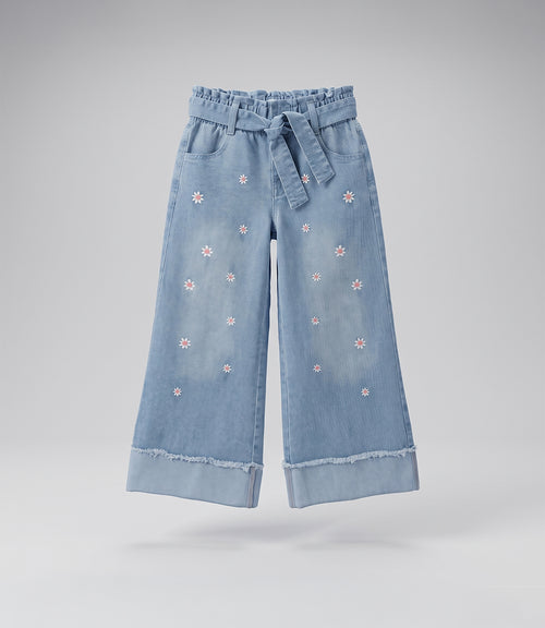 Jeans niña con flores