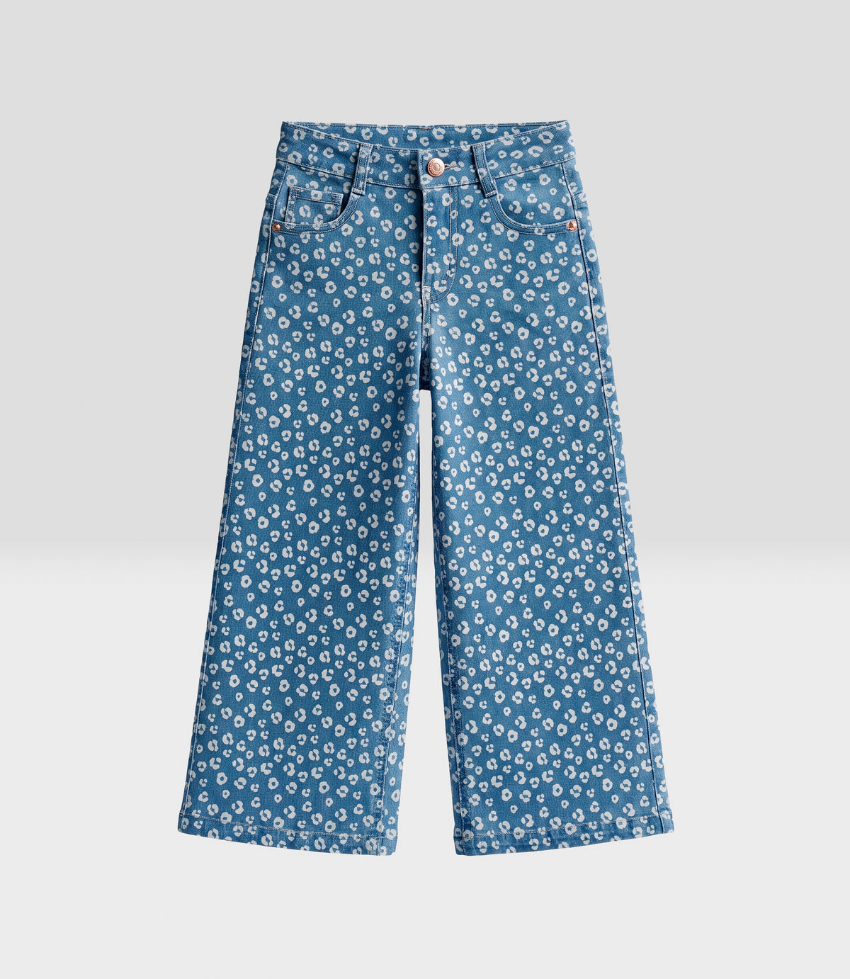 Jeans niña animal print 2 años / Celeste