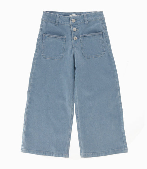 Jeans niña wide leg 2 años / Celeste