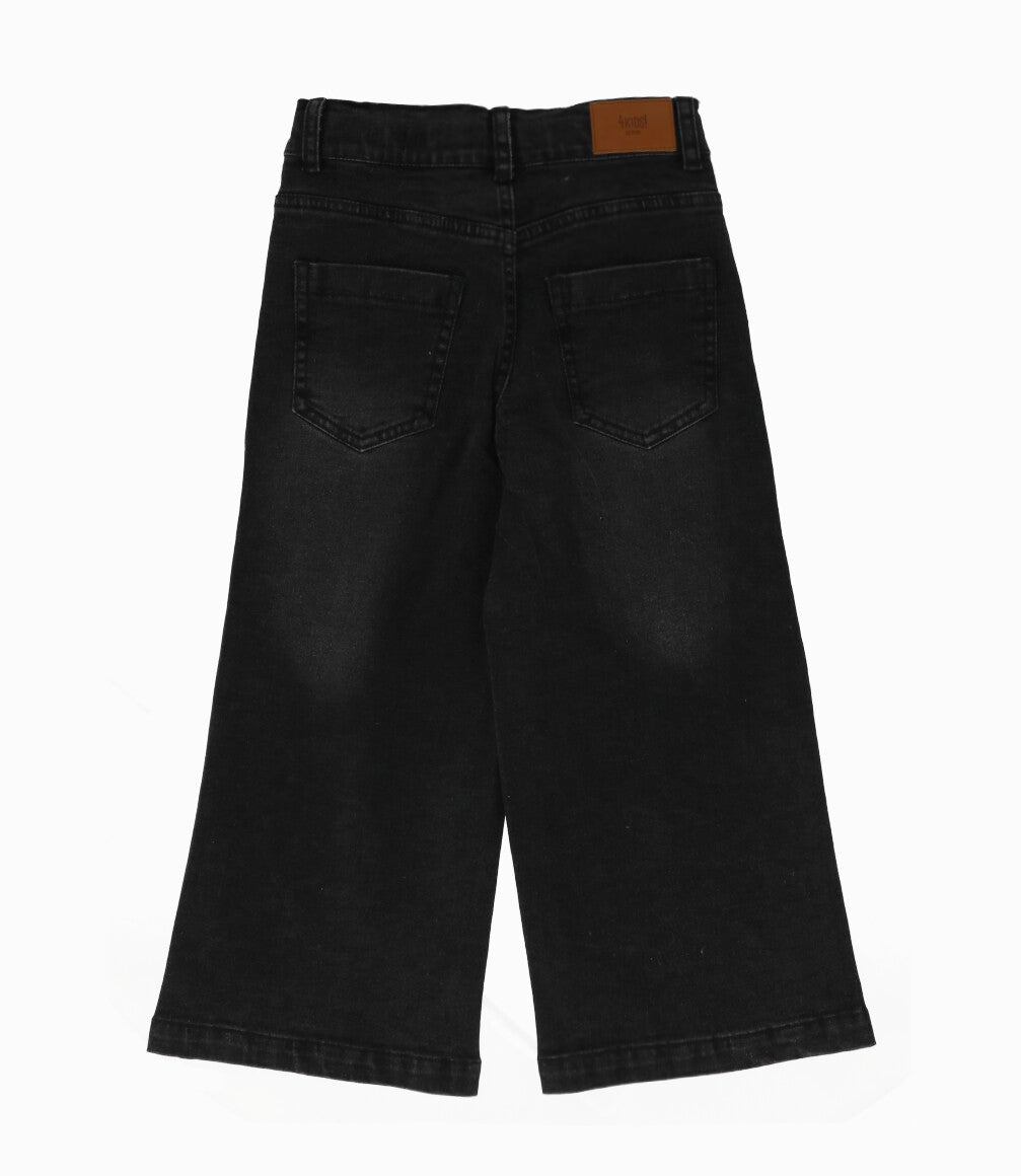 Jeans niña wide leg 2 años / Negro