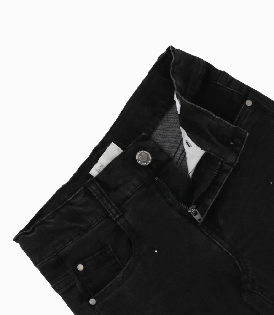 Jeans niña wide leg 2 años / Negro