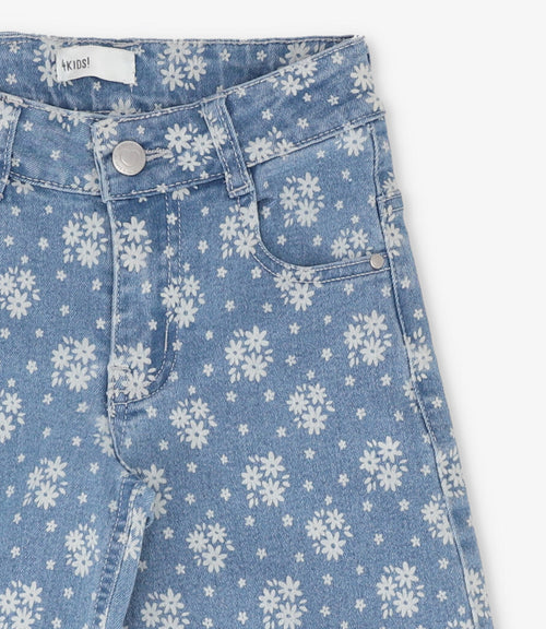 Jeans niña floreado