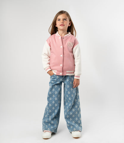 Jeans niña floreado