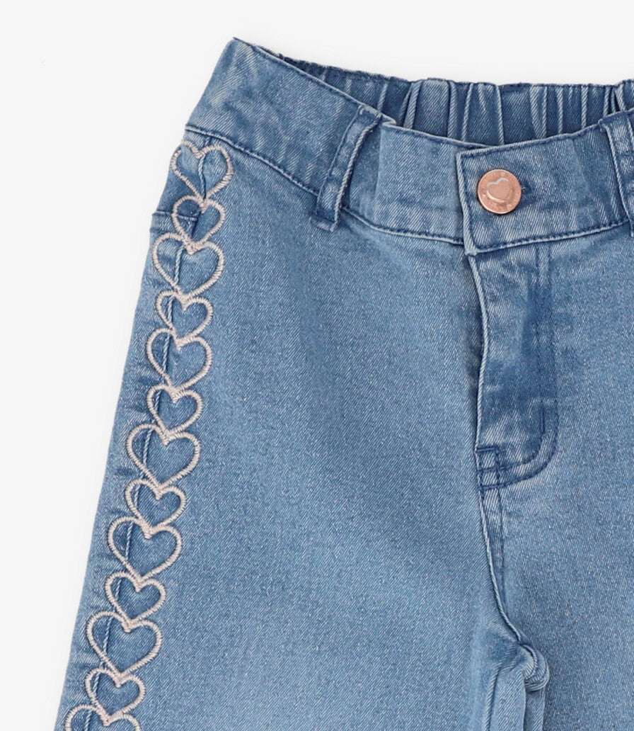 Jeans niña con corazones