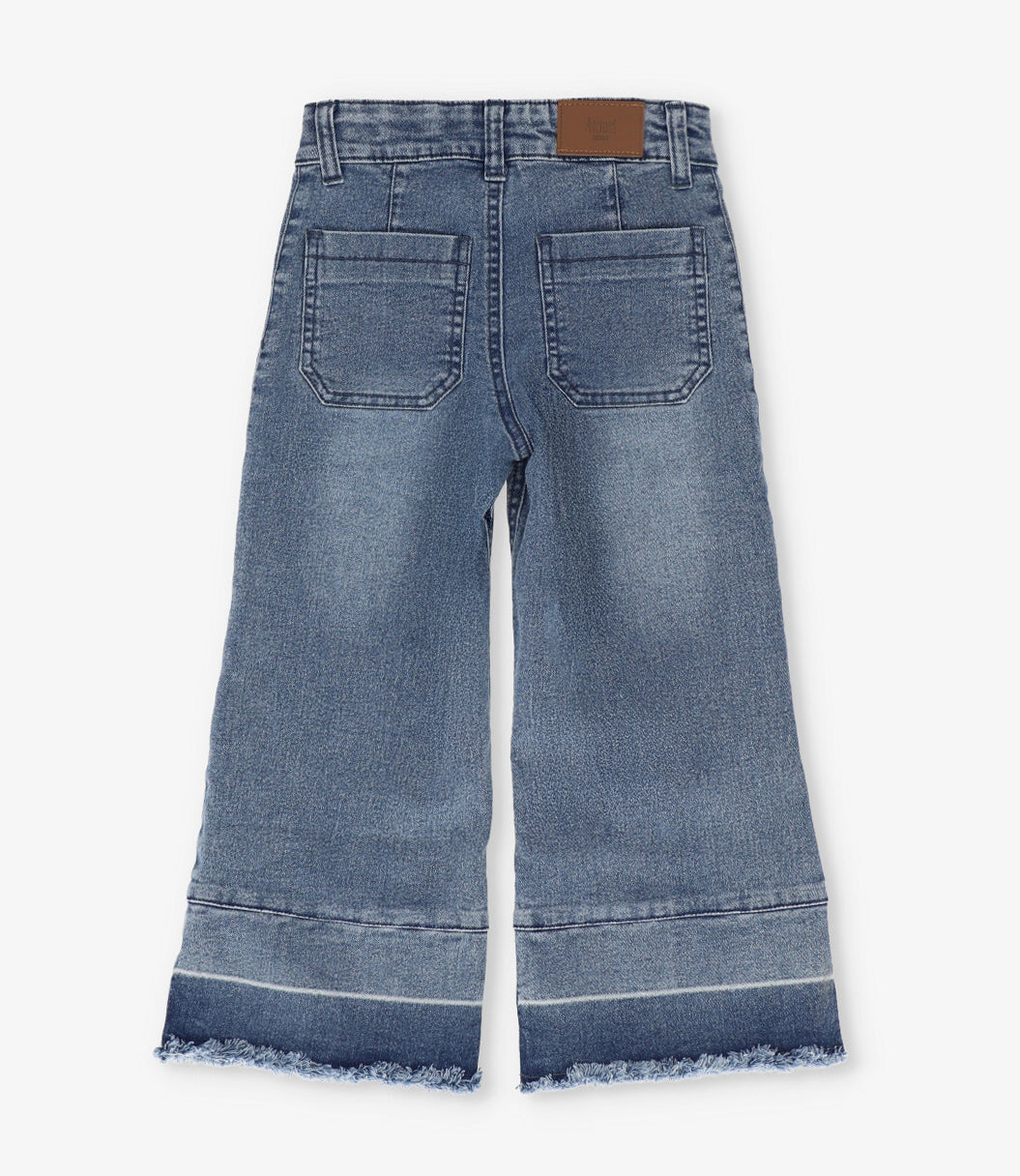 Jeans niña wide leg 2 años / Celeste