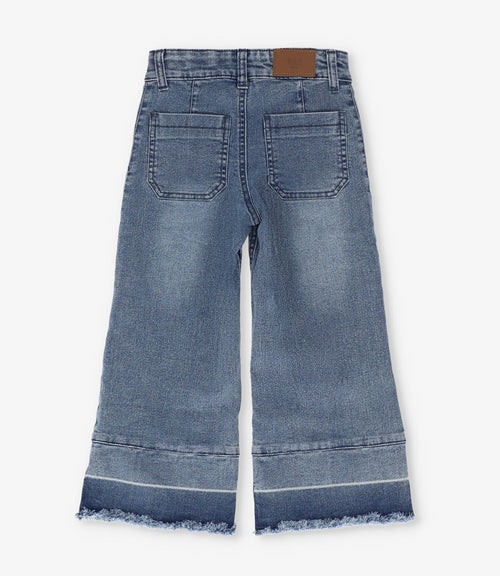 Jeans niña wide leg 2 años / Celeste