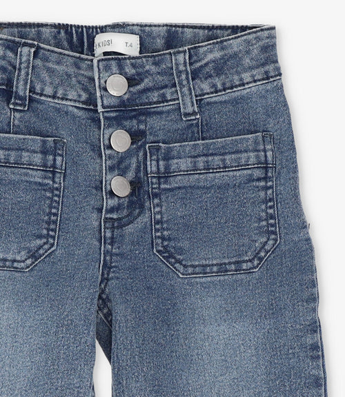Jeans niña wide leg 2 años / Celeste