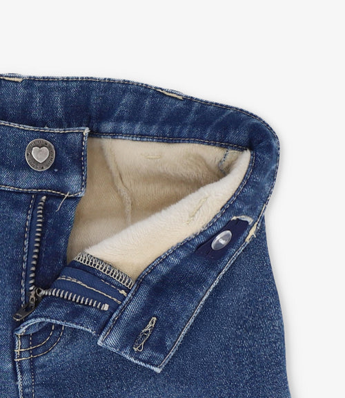 Jeans niña flare con forro interno