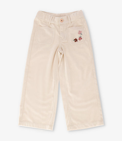 Pantalón niña wide leg 2 años / Beige