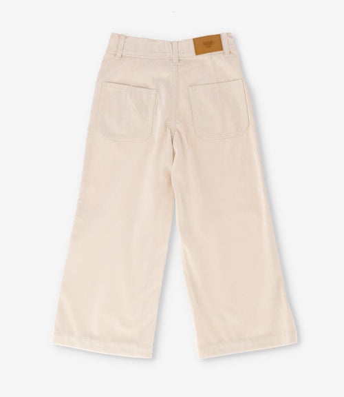 Pantalón niña wide leg 2 años / Beige