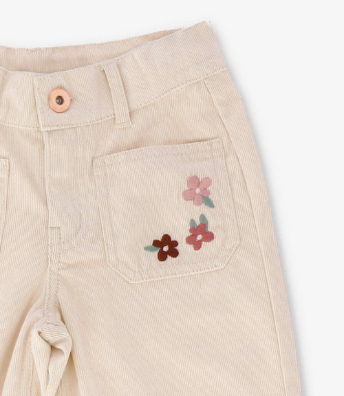 Pantalón niña wide leg 2 años / Beige