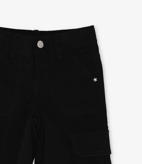 Pantalón niña cargo 2 años / Negro
