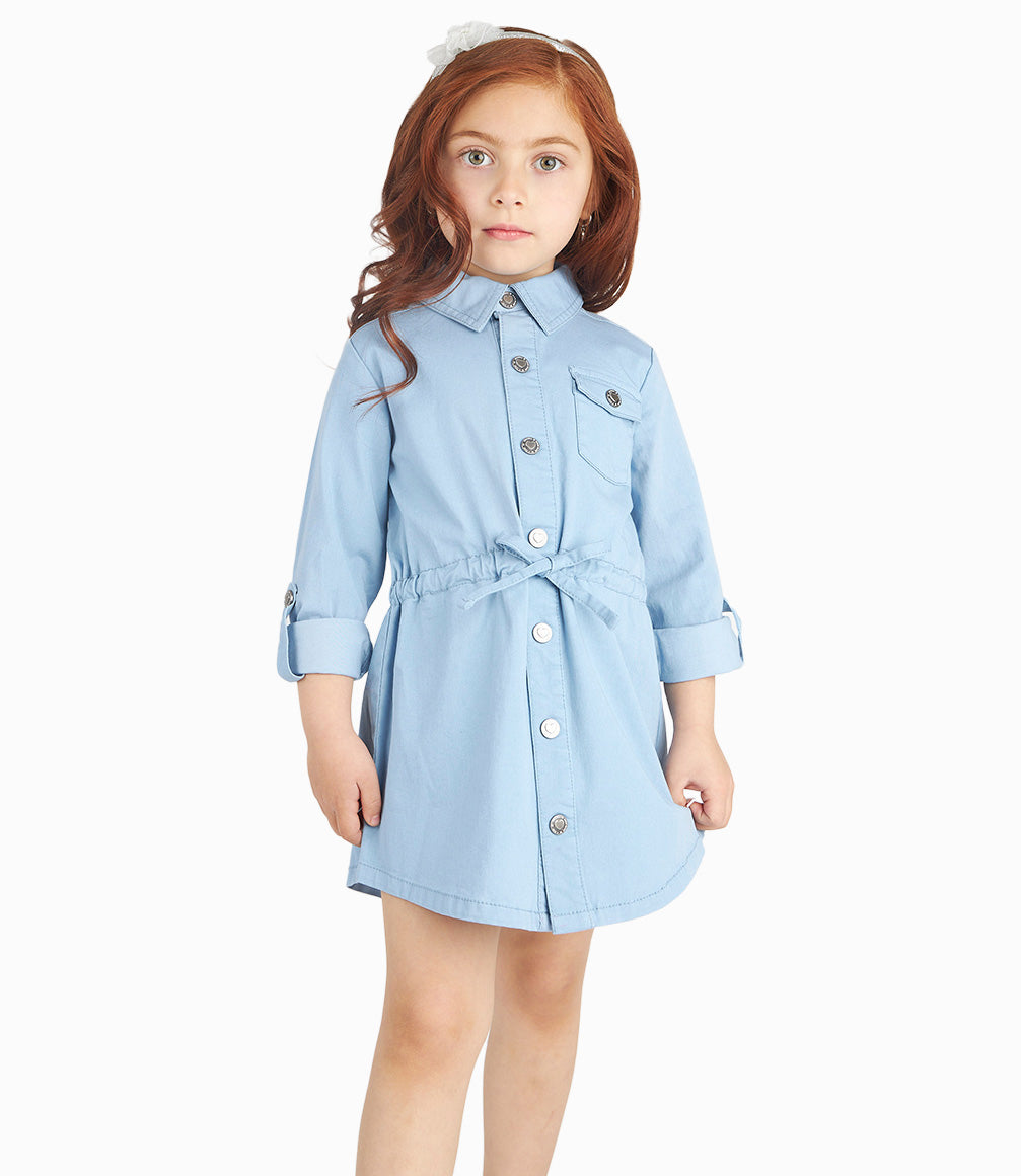 Vestido Niña Jeans Básico Denim Celeste 2 años / Denim Celeste
