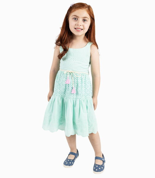 Vestido Niña Con Diseño Turquesa 2 años / Turquesa
