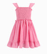 Vestido Niña Con Diseño Rosado