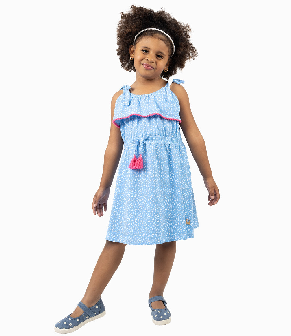Vestido Niña Con Diseño Azul 2 años / Azul