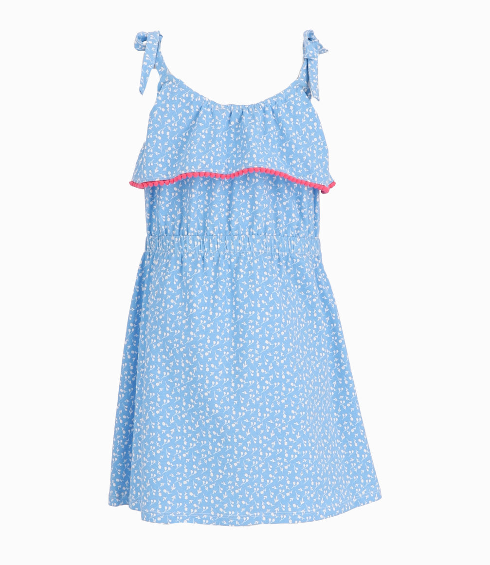 Vestido Niña Con Diseño Azul