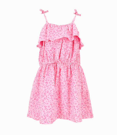 Vestido Niña Animal Print 2 años / Palo Rosa