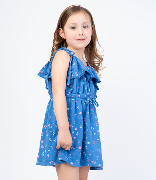 Vestido Niña Flores 2 años / Azul