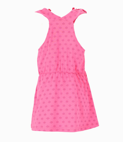 Vestido Niña Flores Bordadas 2 años / Fucsia