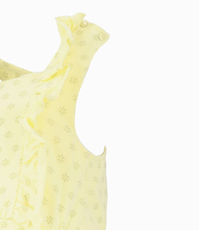 Vestido Niña Flores Bordadas 2 años / Amarillo