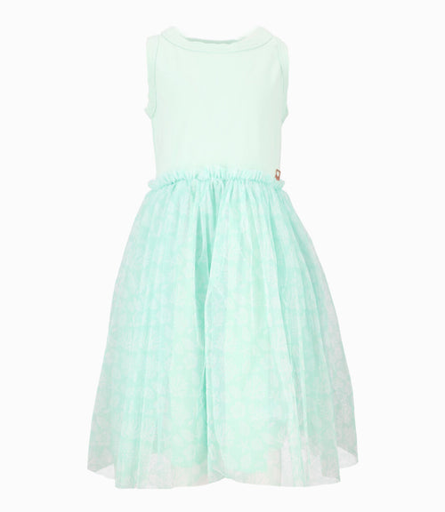 Vestido niña con tull 2 años / Menta